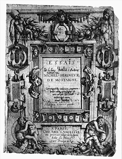 Cover of the Essays by De Montaigne